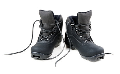 A pair of cross country ski boots