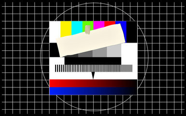 Test pattern, with blank notification, free copy space
