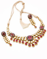 Traditional diamond studded gold jewelry, Rajasthan, royal India