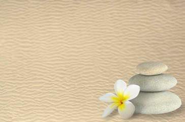 Fototapeta na wymiar Peble stones on sandy beach