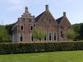 Fototapeta na wymiar The Menkemaborg a castle in Uithuizen in the Netherlands