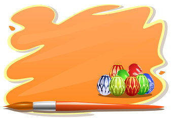Fototapeta premium Easter eggs sticker