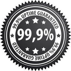 99,9% uptime label