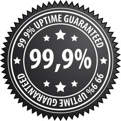 99,9% uptime label