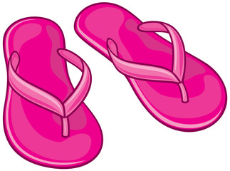 pink flip flops