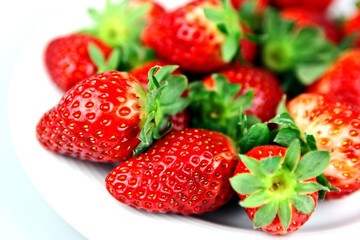 Freshly-picked strawberries