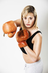 sexy blonde Boxerin