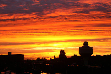 Sunset in Amsterdam