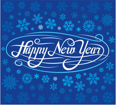 happy new year greeting card