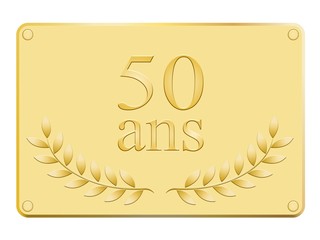 Plaque en or 50