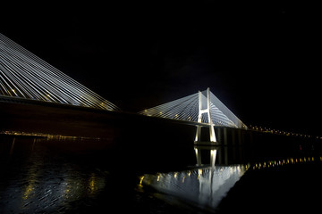 Fototapeta na wymiar vasco da Gama bridge in Lisbon