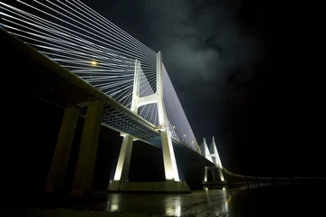 Foto op Plexiglas Vasco da Gamabrug Vasco da Gama-brug in Lissabon
