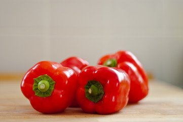 four red peppers