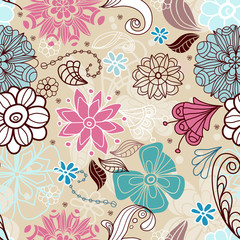 Seamless tender floral background