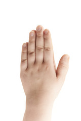Obraz premium Hands of child - palms facing towards each other