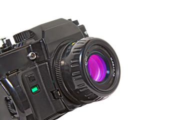 aging camera on white background