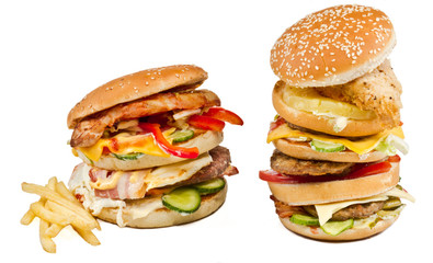 hamburger isolated on white