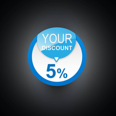 Discount label. Vector