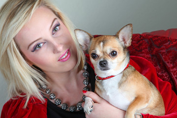 Frauchen mit Hund