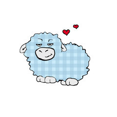 männliches verliebtes Schaf