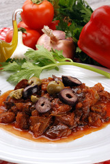 antipasto , caponata siciliana