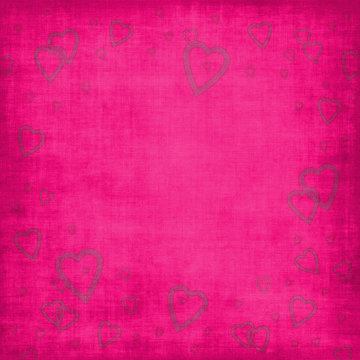 Pink Valentines Background With Hearts