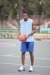 Basketball player on the court