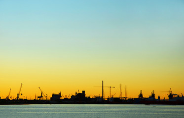 Ravenna, Piallassa at sunset.