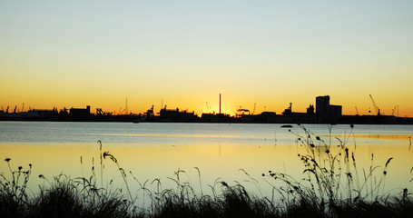 Fototapeta premium Ravenna, Piallassa at sunset.
