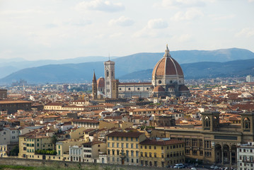 Florence, aerial view from Michelangelo square.