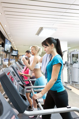 Fototapeta premium running at the fitness club