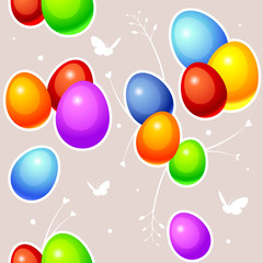 Seamless pattern with easter eggs