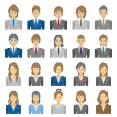 髪型 サラリーマン ビジネスマン OL 20人