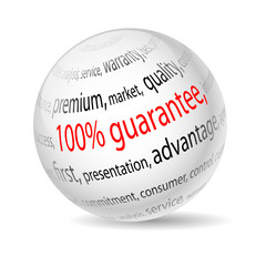 ball guarantee, on white background.