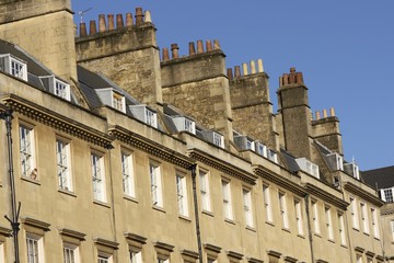 Fototapeta na wymiar Terraced Houses in Bath, England