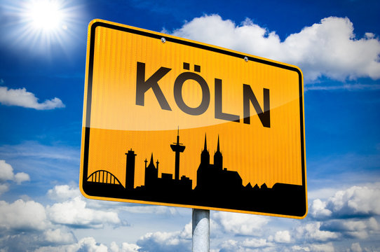 Ortseingangsschild mit K&ouml;ln