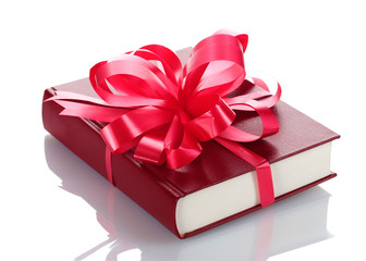 Red book for gift isolated on white