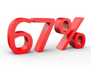 3d Schrift 67% rot