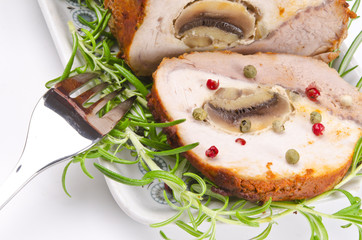 fleisch rouladen mit paprika