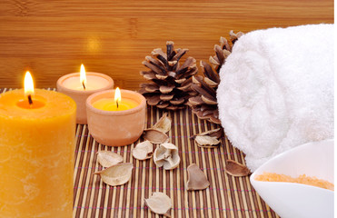 spa concept with candels