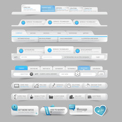 Web site design template navigation elements