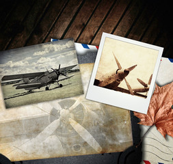 Retro aviation, vintage background © Avantgarde