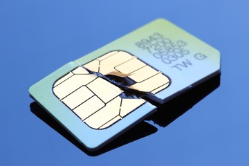 defekte sim-karte makro V