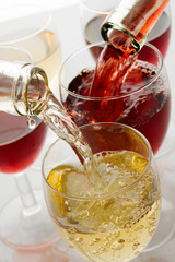 Red and white wine