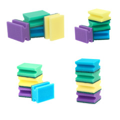 set of a colorful sponges