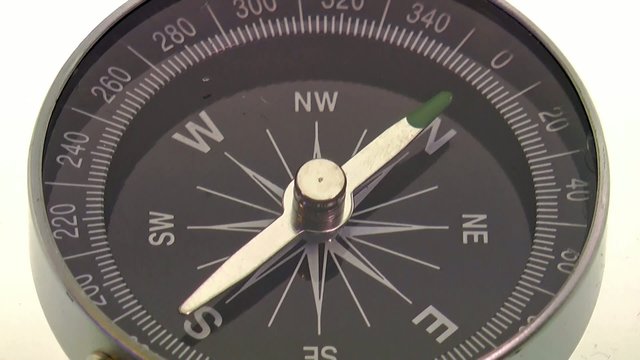compass pointing north
