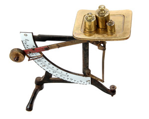 letter balance with measures