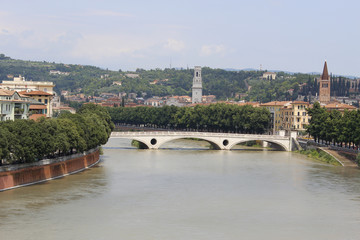 Fototapeta premium A view of Verona and its monuments