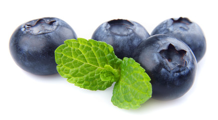 Blueberries and mint