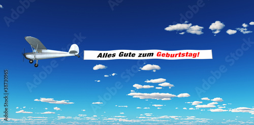 "Luftmarketing Alles Gute zum Geburtstag!" Stockfotos und lizenzfreie